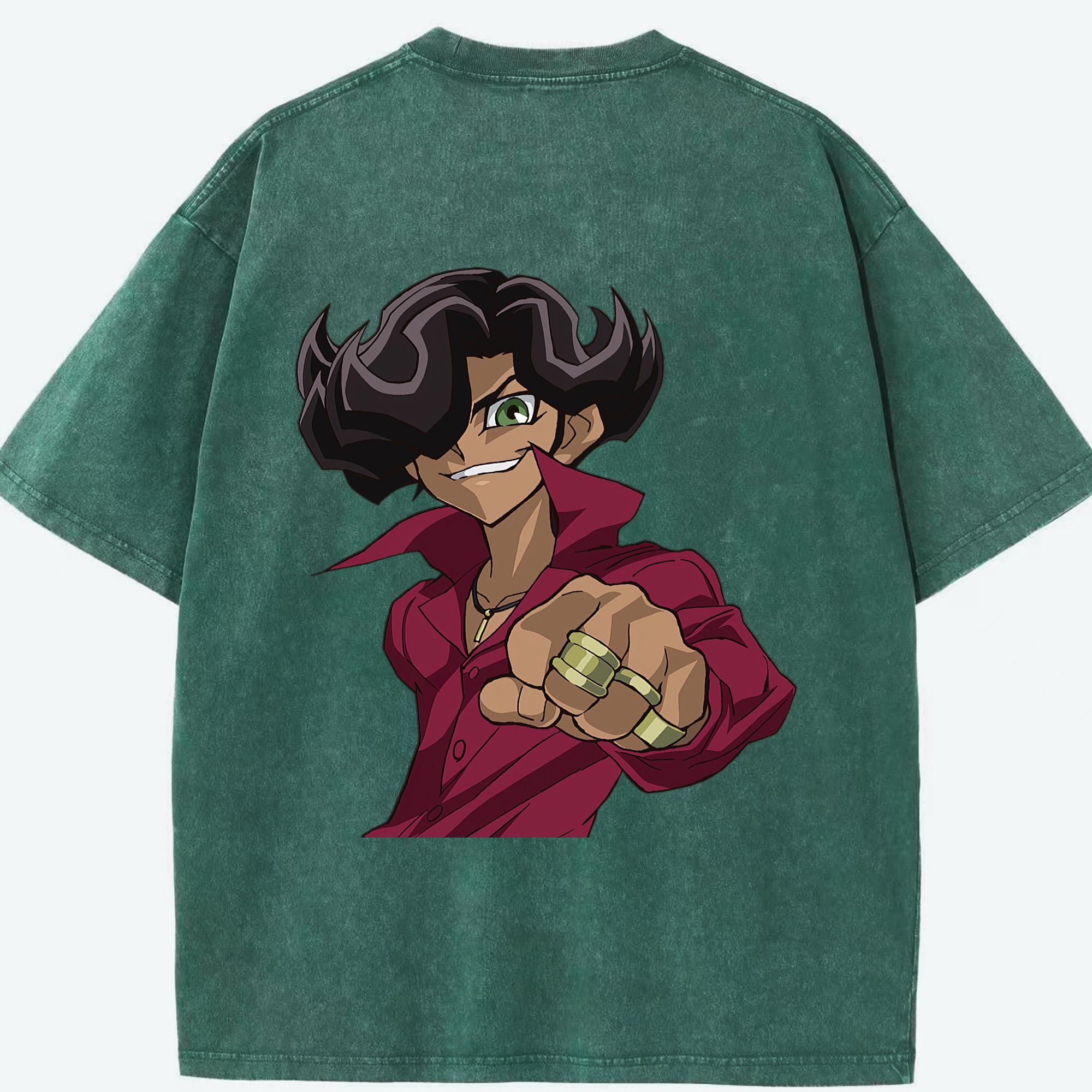 （画像用） 遊☆戯☆王 Yu-Gi-Oh! 綿100% ヴィンテージ風 半袖Tシャツ（背面プリント）
